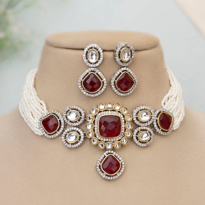 Bhavitha Polki Choker Set